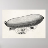  Blimp Old Zeppelin Retro Hot Air ballon Poster (Voorkant)
