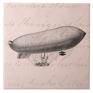  Blimp Old Zeppelin Retro Hot Air ballon Tegeltje