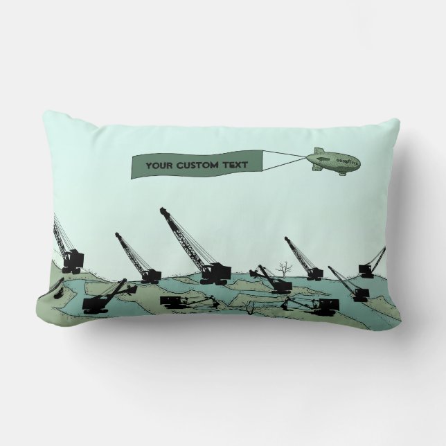 Blimp Overt Dirt Field Operating Engineer CRANE OP Kussen (Voorkant)