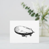 Blimp, Zeppelin, Verstelbare, tekening Briefkaart (Staand voorkant)