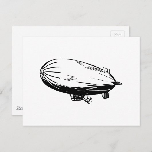 Blimp, Zeppelin, Verstelbare, tekening Briefkaart (Voorkant / Achterkant)
