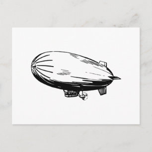 Blimp, Zeppelin, Verstelbare,  tekening Briefkaart
