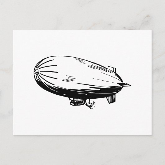 Blimp, Zeppelin, Verstelbare, tekening Briefkaart (Voorkant)