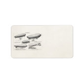  Blimps Zeppelins Retro Hete Luchtballonnen Etiket (Voorkant)