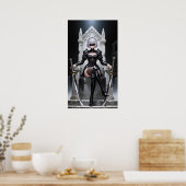 Blind Blade - Gotische Sci-Fi Warrior Art Poster (Keuken)