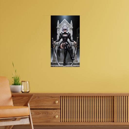 Blind Blade - Gotische Sci-Fi Warrior Art Poster (Woonkamer 2)