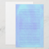 Blind blauw, met achtergrondverlichting briefpapier (Voorkant / Achterkant)