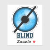Blind Blauw Sticker (Vel)