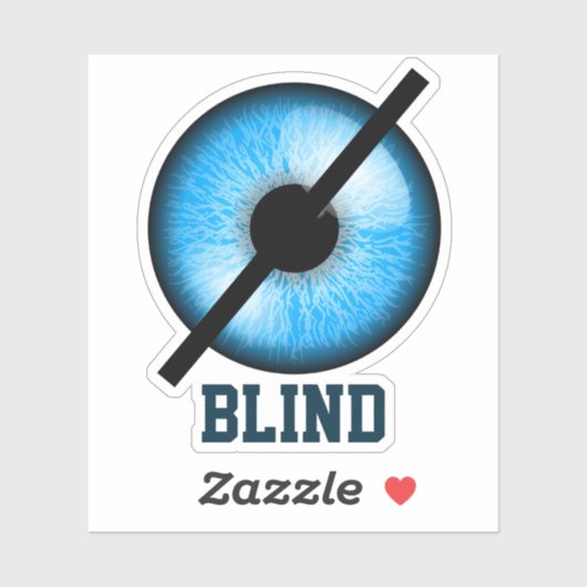 Blind Blauw Sticker (Vel)