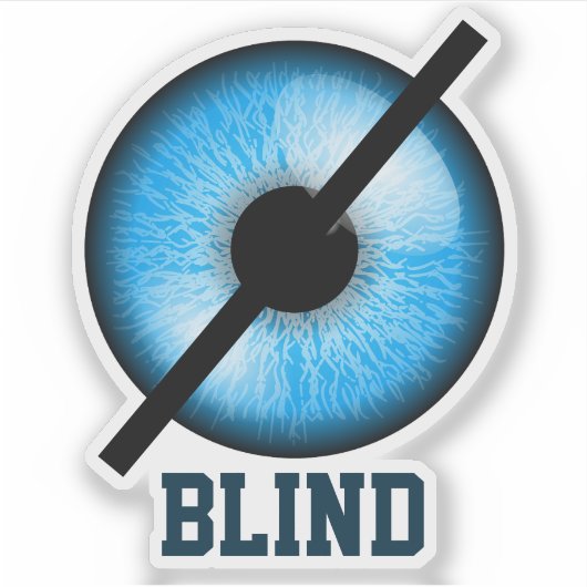 Blind Blue Sticker (Voorkant)