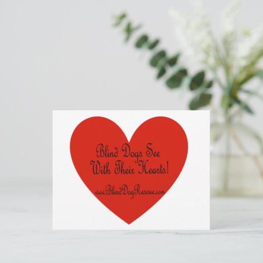 Blind Dog Rescue Alliance Briefkaart (Staand voorkant)