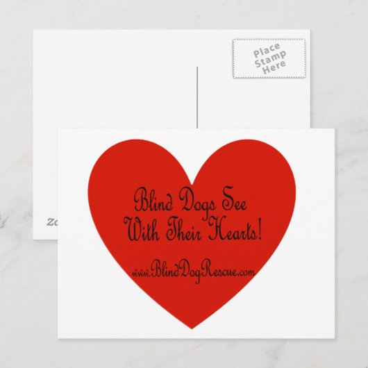 Blind Dog Rescue Alliance Briefkaart (Voorkant / Achterkant)