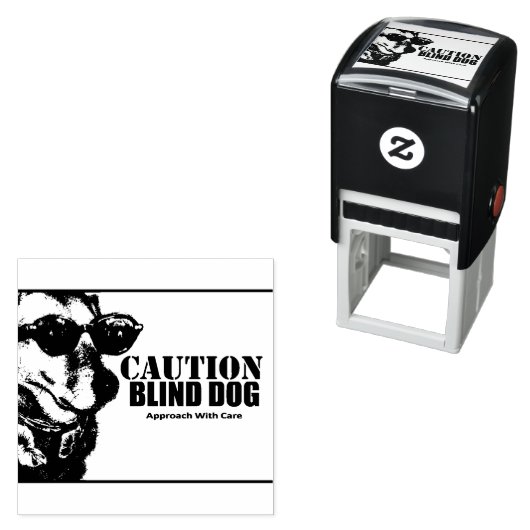 Blind Dog Self Inking Rubber Stamp Zelfinktende Stempel (In situ)
