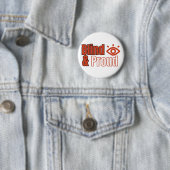 Blind en trots ronde button 5,7 cm (In situ)