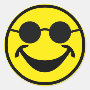 Blind geel + je rug. en ideeën ronde sticker