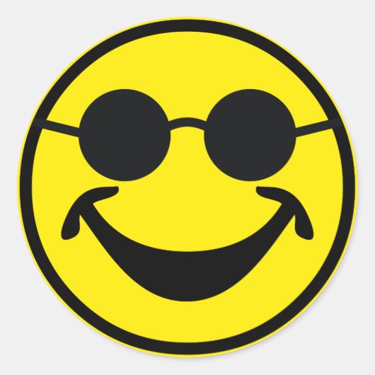 Blind geel + je rug. en ideeën ronde sticker (Voorkant)