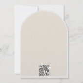 Blind geprägte trouwdetails QR-codekaart Kaart (Achterkant)