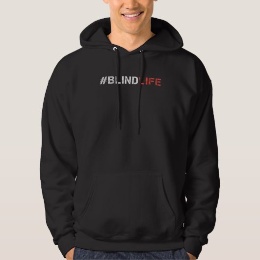 Blind   glasses wearers glasses visual impairment hoodie (Voorkant)