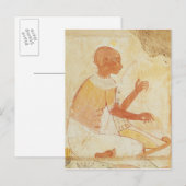 Blind Harpist Singing, van de Tomb of Nakht Briefkaart (Voorkant / Achterkant)
