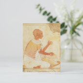 Blind Harpist Singing, van de Tomb of Nakht Briefkaart (Staand voorkant)