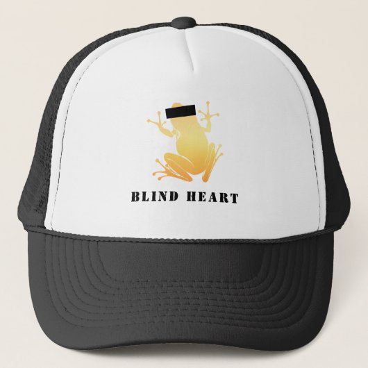Blind Heart Censored Gold Frog Custom Text Trucker Pet (Voorkant)
