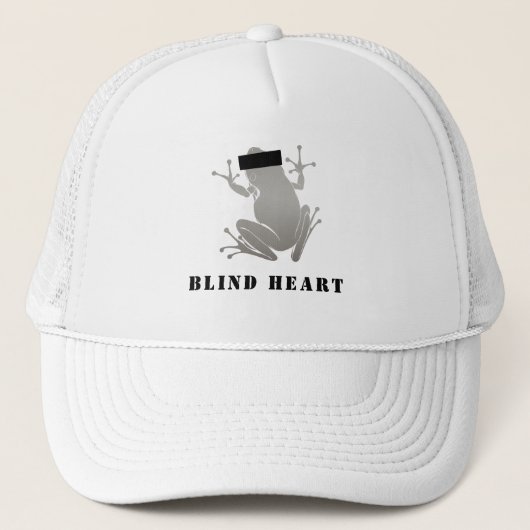 Blind Heart Censored Silver Frog CustomText Trucker Pet (Voorkant)