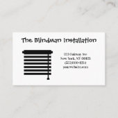 Blind Installation Service-Visitekaartje Visitekaartje (Voorkant)