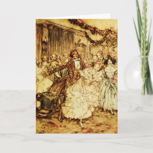 Blind kerstfeestfeest met een Buff-feest Kaart (Voorkant)