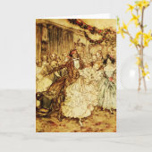 Blind kerstfeestfeest met een Buff-feest Kaart (Gele Bloem)