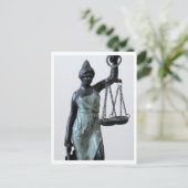 Blind lady of justice statue briefkaart (Staand voorkant)