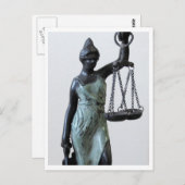 Blind lady of justice statue briefkaart (Voorkant / Achterkant)