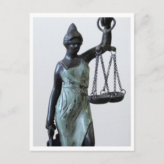 Blind lady of justice statue briefkaart (Voorkant)