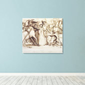Blind Man, 1853 (pen, inkt, wassen en grafiet o Canvas Afdruk (Insitu (Houten vloer))