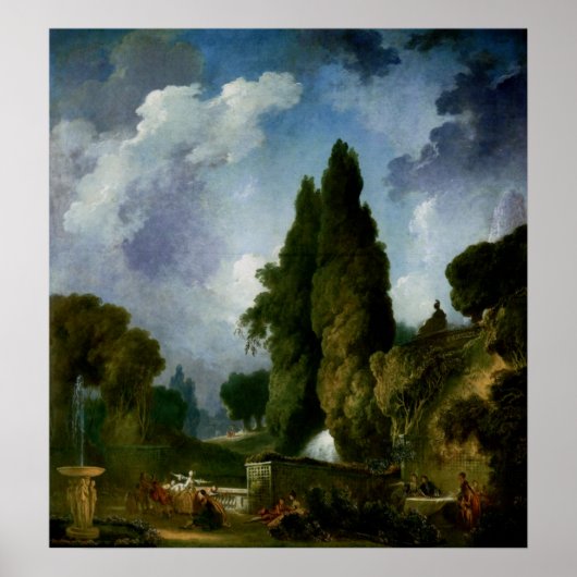 Blind Man's Bluff - Fragonard Rococo Art Poster (Voorkant)