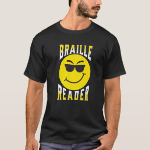 Blind mensen Humor braille lezer Blind Guy Humoro T-shirt