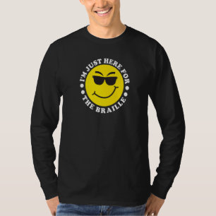 Blind mensen Humor braille lezer Blind Guy Humoro T-shirt