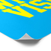 Blind Met Een Visie Blauw Poster (Hoek)
