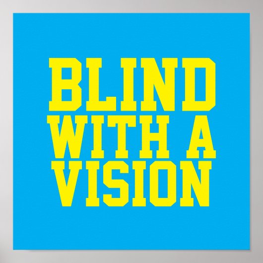 Blind Met Een Visie Blauw Poster (Voorkant)