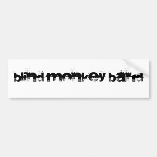 Blind monkey Band Bumpersticker (Voorkant)