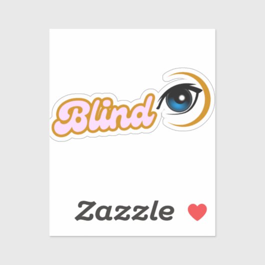 Blind oog schattig ontwerp sticker (Vel)