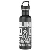 Blind pap - braille visueel gehandicapt Blindless Waterfles (Voorkant)