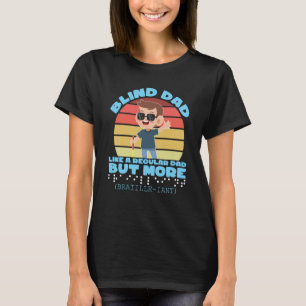 Blind pap ondersteunt blinde mensen Dag Blindheid  T-shirt
