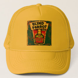 Blind Parrot Rum Old Distressed Metal Sign Trucker Pet