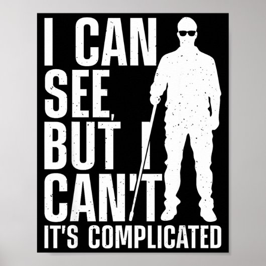 Blind Person Art For Men Women Blind People Sight  Poster (Voorkant)