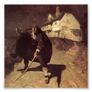 “Blind Pew” piratenkunst van NC Wyeth Foto Afdruk