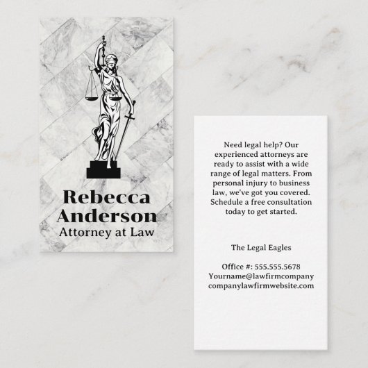 Blind recht | Advocaat | Recht | Juridisch Afsprakenkaartje (Voorkant / Achterkant)