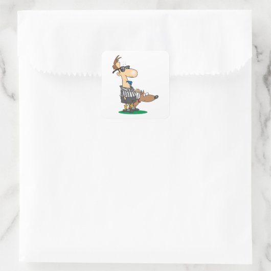 Blind Referee Vierkante Sticker (Tas)
