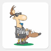 Blind Referee Vierkante Sticker (Voorkant)