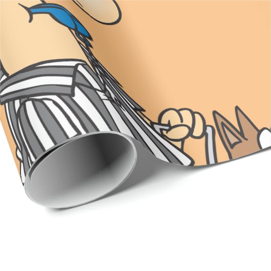 Blind Referee with Guide Dog Sports Humor Cadeaupapier (Rol Hoek)