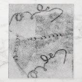 Blind reliëf wijn etiket (Enkel label)